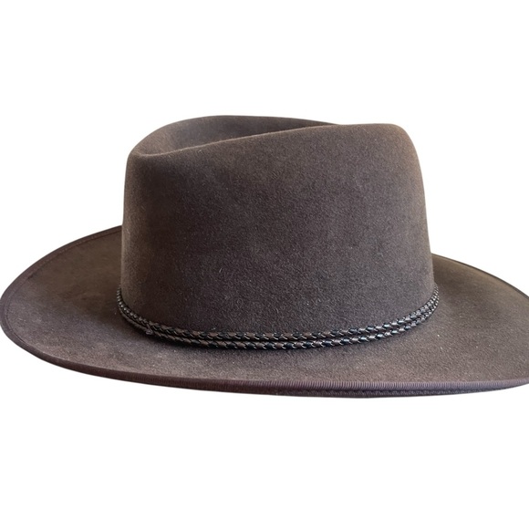 Akubra Snowy River Chocolate Brown Hat, Australian, Outback, Western, sz 6 7/8” - Picture 9 of 11